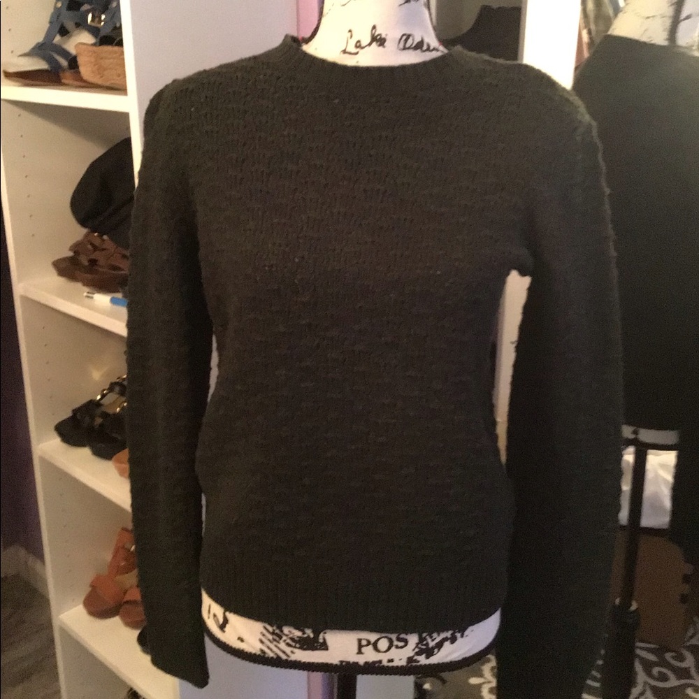 A.P.C. Army Green Lambs Wool Sweater S